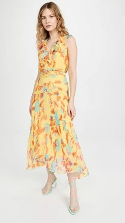 New 🤩 Saloni Rita Short 👗 Dress Echinacea ⭐