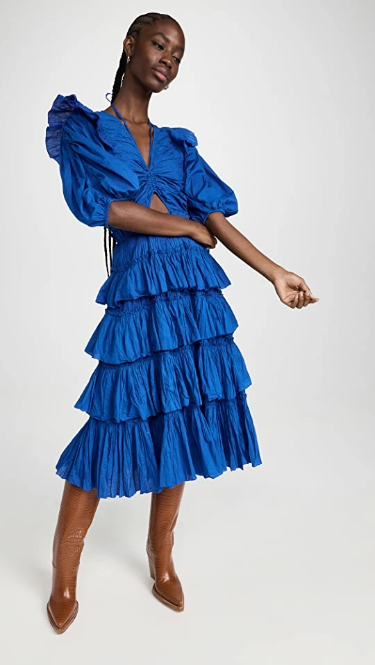 Top 10 β€οΈ Sea Paco Solid Puff Sleeve Tiered π Dress Aqua π 1 Top 10 β€οΈ Sea Paco Solid Puff Sleeve Tiered π Dress Aqua π