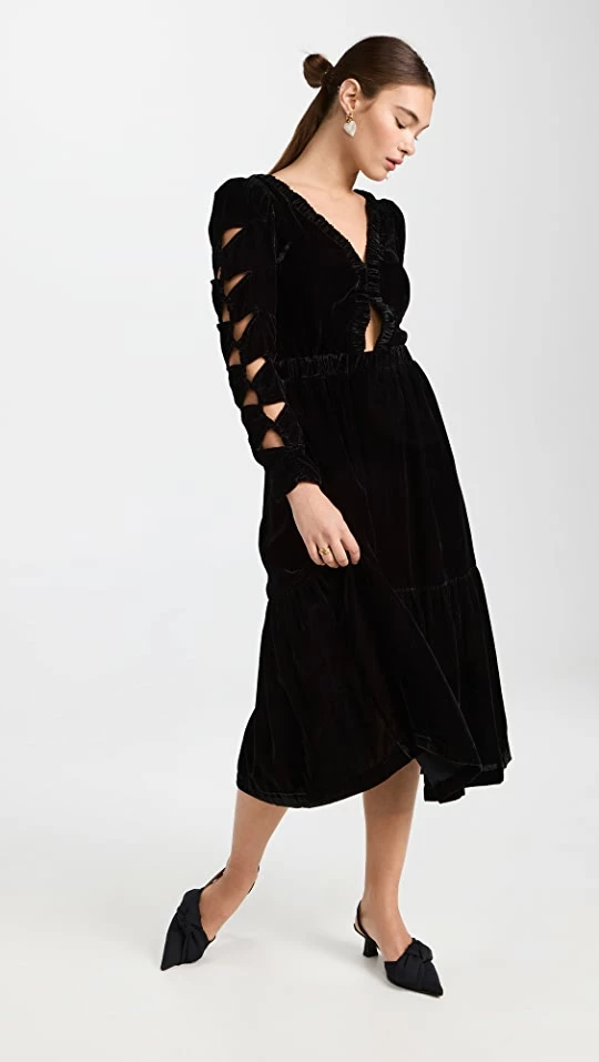 Cheapest π Sea Mayde Velvet Cutout π Dress Black π 1 Cheapest π Sea Mayde Velvet Cutout π Dress Black π
