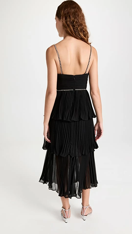 Outlet β Self Portrait Black Chiffon Tiered Midi π Dress βοΈ 2 Outlet β Self Portrait Black Chiffon Tiered Midi π Dress βοΈ - Image 2