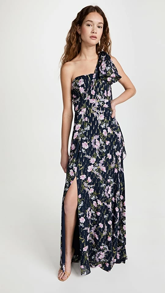 Best Pirce π Shoshanna Caprina π Dress Navy/ Lavender Multi π 2 Best Pirce π Shoshanna Caprina π Dress Navy/ Lavender Multi π - Image 2