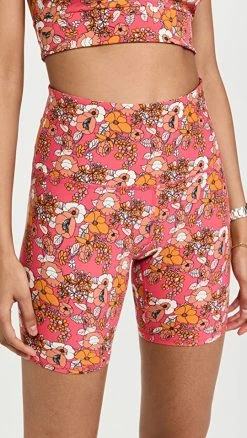 Flash Sale π Sincerely Jules For Bandier Bryn Biker Shorts Hibiscus Mod Floral β