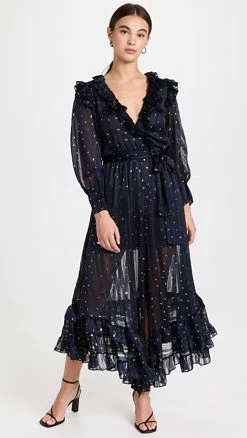 Best deal 🔥 MISA Gabriela 👗 Dress Navy Lurex Dot 😍