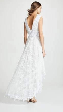 Alternative view of Buy 😉 Temptation Positano Prato High Low V Neck 👗 Dress White ✔️