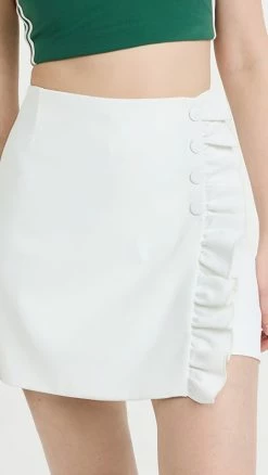 Best Sale π Tory Sport Tech Twill Ruffle Golf Skort Snow White π§¨
