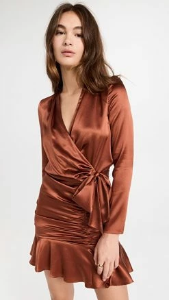 Wholesale 🥰 Veronica Beard Agatha 👗 Dress Cognac 👍