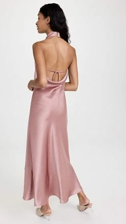 Alternative view of Hot Sale 💯 Vince Halter Cowl Neck 👗 Dress Petal Quartz 😀
