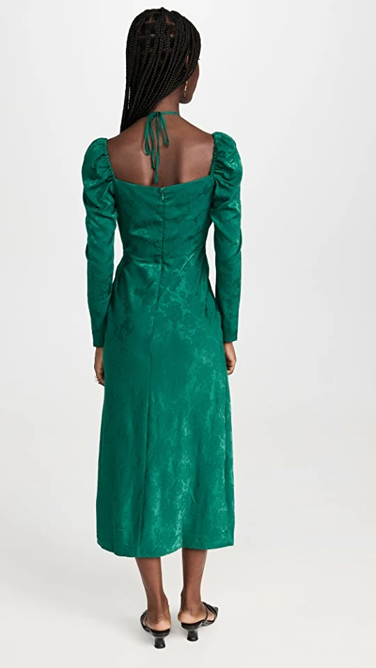 New π WAYF Adeline Halter Cut Out Midi π Dress Pine Green β¨ 2 New π WAYF Adeline Halter Cut Out Midi π Dress Pine Green β¨ - Image 2