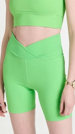 Best Sale 💯 Year Of Ours Ribbed V Waist Biker Shorts 🌞 Summer Green ✨