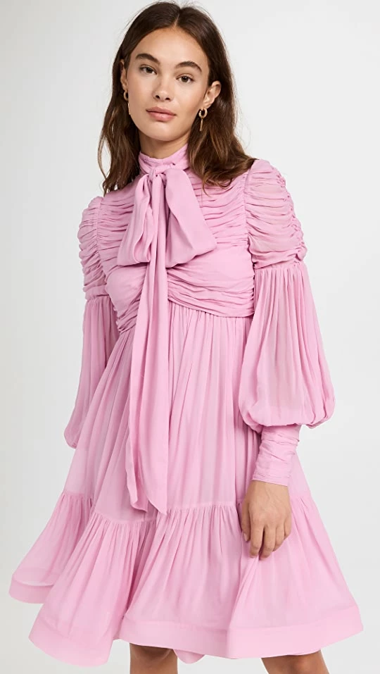New β€οΈ Zimmermann Celestial Ruched Mini π Dress Lilac β€οΈ 2 New β€οΈ Zimmermann Celestial Ruched Mini π Dress Lilac β€οΈ - Image 2