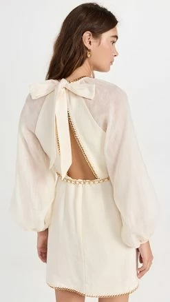 Alternative view of Top 10 🔥 Zimmermann Rouleau Chain Mini 👗 Dress Pearl 😍