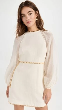 Top 10 π₯ Zimmermann Rouleau Chain Mini π Dress Pearl π