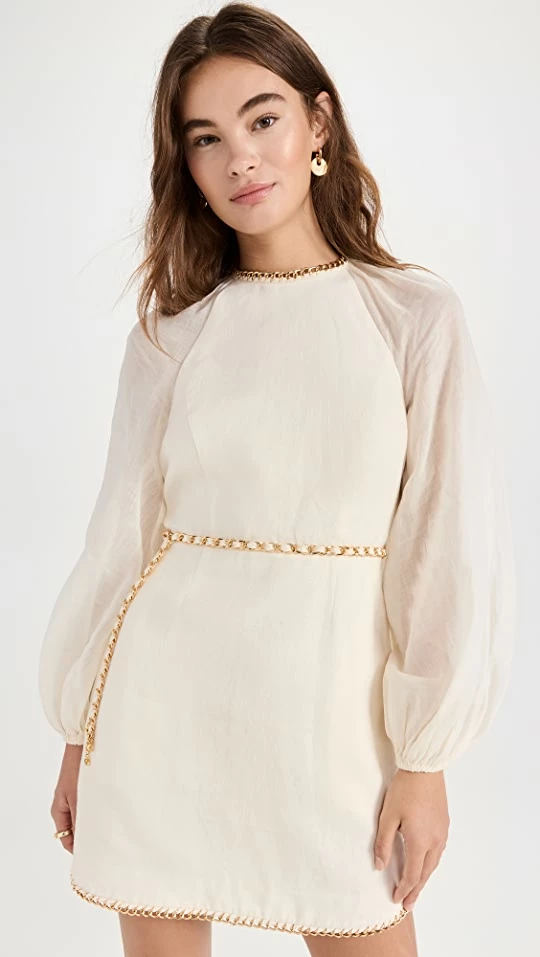 Top 10 π₯ Zimmermann Rouleau Chain Mini π Dress Pearl π 1 Top 10 π₯ Zimmermann Rouleau Chain Mini π Dress Pearl π
