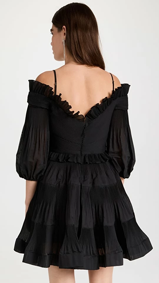 Outlet π₯° Zimmermann Pleated Off Shoulder Mini π Dress Black β¨ 2 Outlet π₯° Zimmermann Pleated Off Shoulder Mini π Dress Black β¨ - Image 2