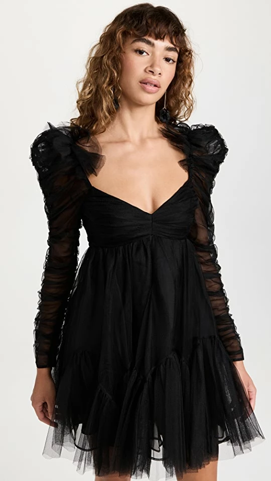 Best Sale π Zimmermann Tulle Ruched Mini π Dress Black β¨ 1 Best Sale π Zimmermann Tulle Ruched Mini π Dress Black β¨