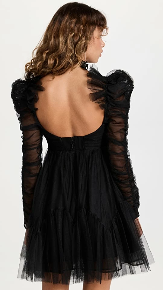 Best Sale π Zimmermann Tulle Ruched Mini π Dress Black β¨ 2 Best Sale π Zimmermann Tulle Ruched Mini π Dress Black β¨ - Image 2