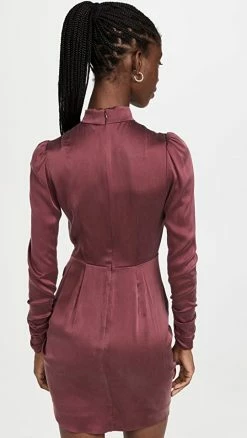 Alternative view of Deals ✔️ Zimmermann Silk Drape 👗 Dress Burgundy 😍