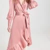 Discount 🔔 Zimmermann Silk Wrap Midi 👗 Dress 💄 Lipstick 🤩
