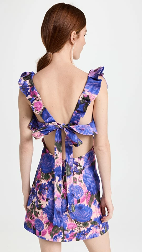 Best Sale π Zimmermann High Tide Frilled Mini π Dress Purple Ikat Floral π 2 Best Sale π Zimmermann High Tide Frilled Mini π Dress Purple Ikat Floral π - Image 2