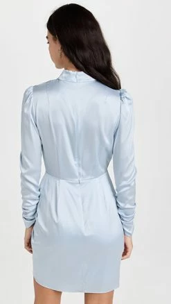 Alternative view of Deals 👍 Zimmermann Silk Drape 👗 Dress Ice Blue 🔥