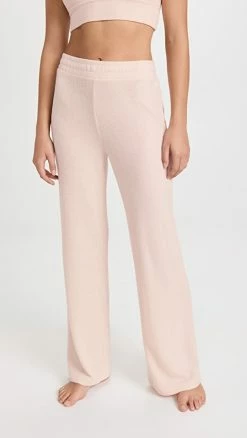 Cheapest ⌛ Z Supply LOUNGE Show Some Flair Rib Pants Faded Blush 🔔