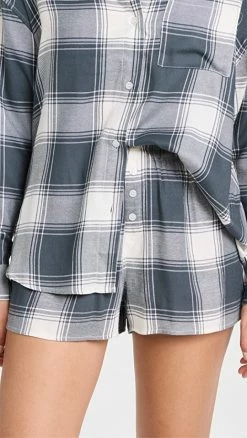 Best Pirce 😉 Z Supply LOUNGE Co-Ed Plaid Boxers Washed Pine ⭐